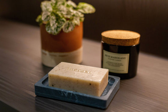 Rectangle Soap Dish - Sage Marble