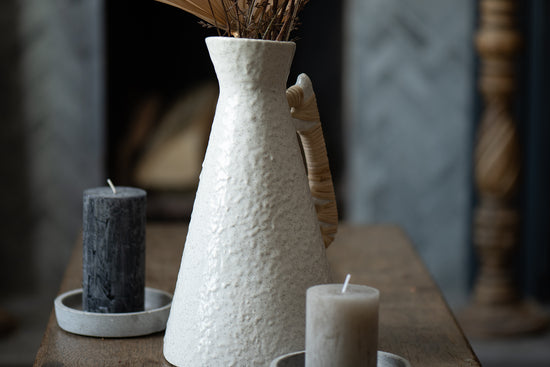 Rattan Wrapped Handle Vase - Large