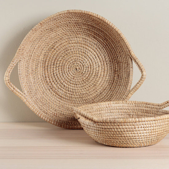 Zola Seagrass Basket Trays - Set of 2