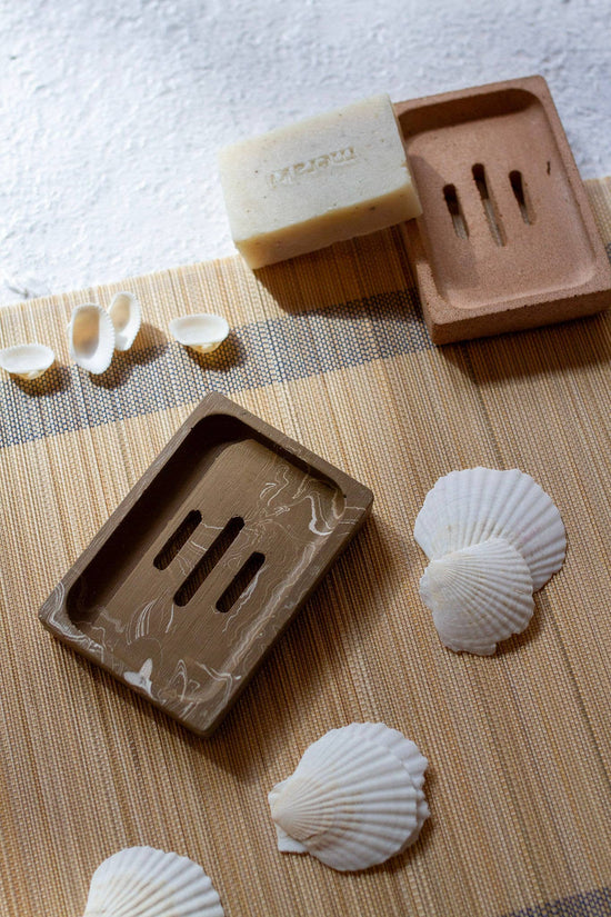 Rectangle Soap Dish - Cocoa Marble