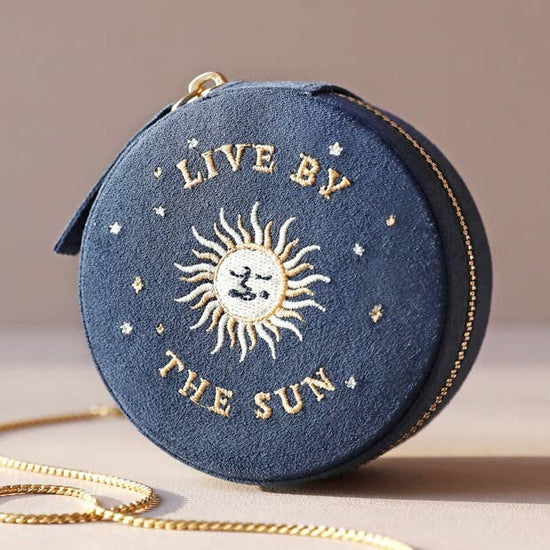 Sun and Moon Embroidered Jewellery Case