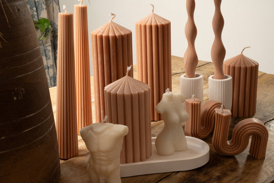 Ribbed Wavey Candle
