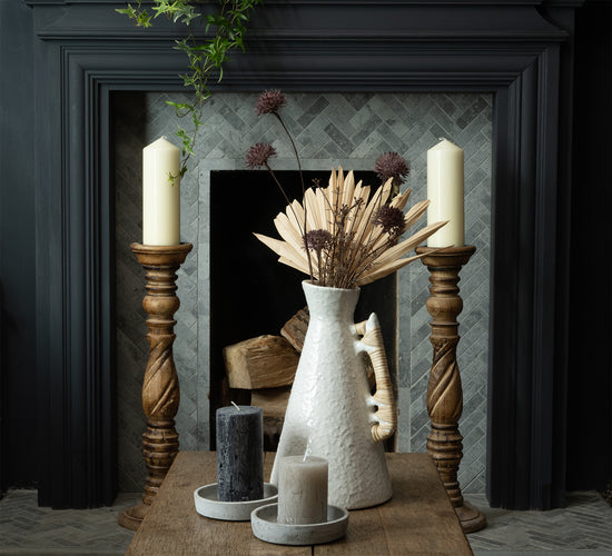Rattan Wrapped Handle Vase - Large