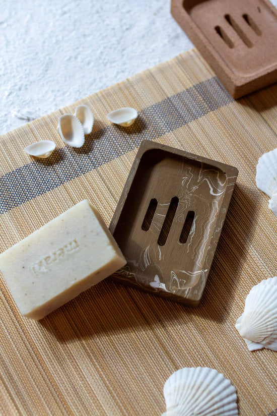 Rectangle Soap Dish - Cocoa Marble