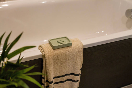 Rectangle Soap Dish - Sage Marble
